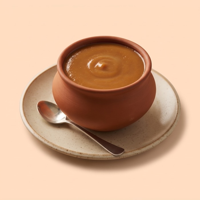 A terracotta pot of thick mishti doi